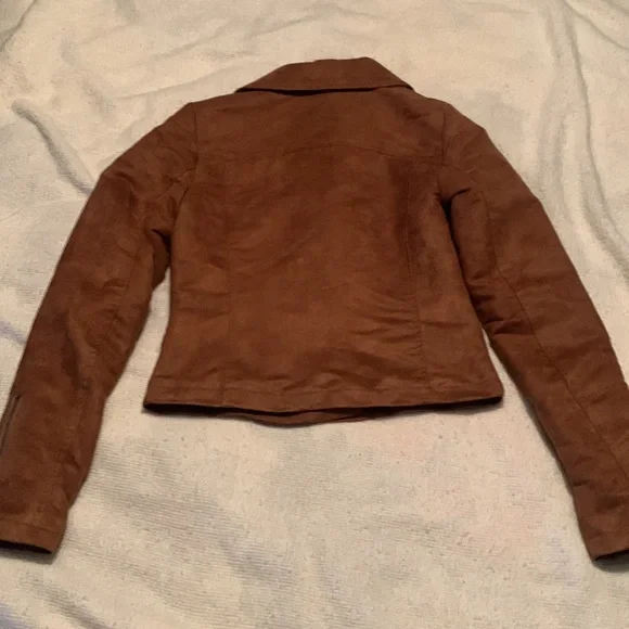 NWOT faux suede moto style jacket - Picture 8 of 10